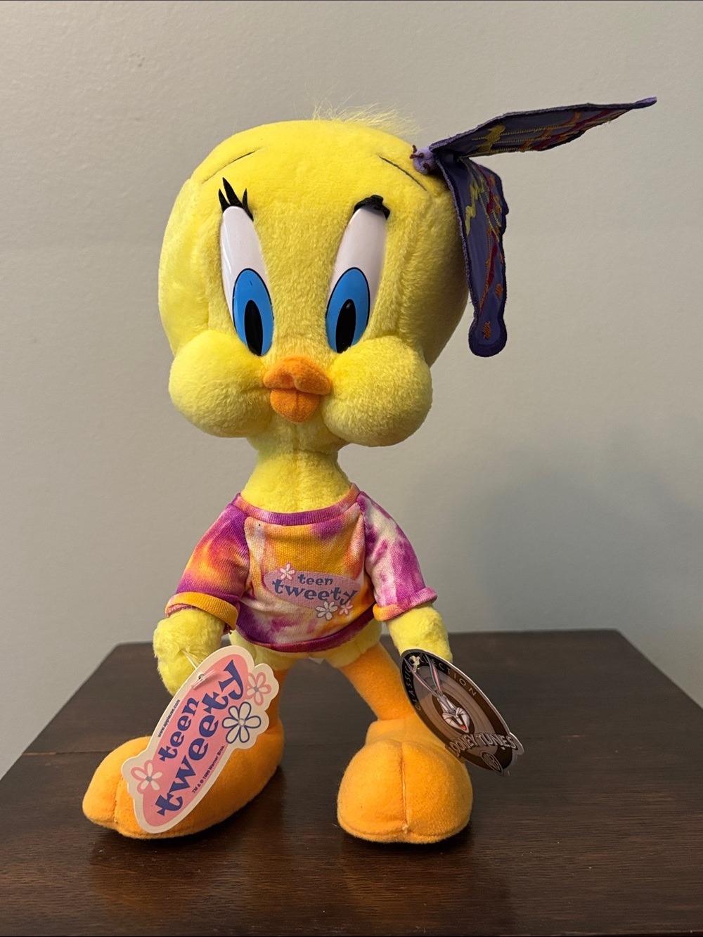 Vintage Looney Tunes Teen Tweety 1999 Posable Plush W Original Tags Applause